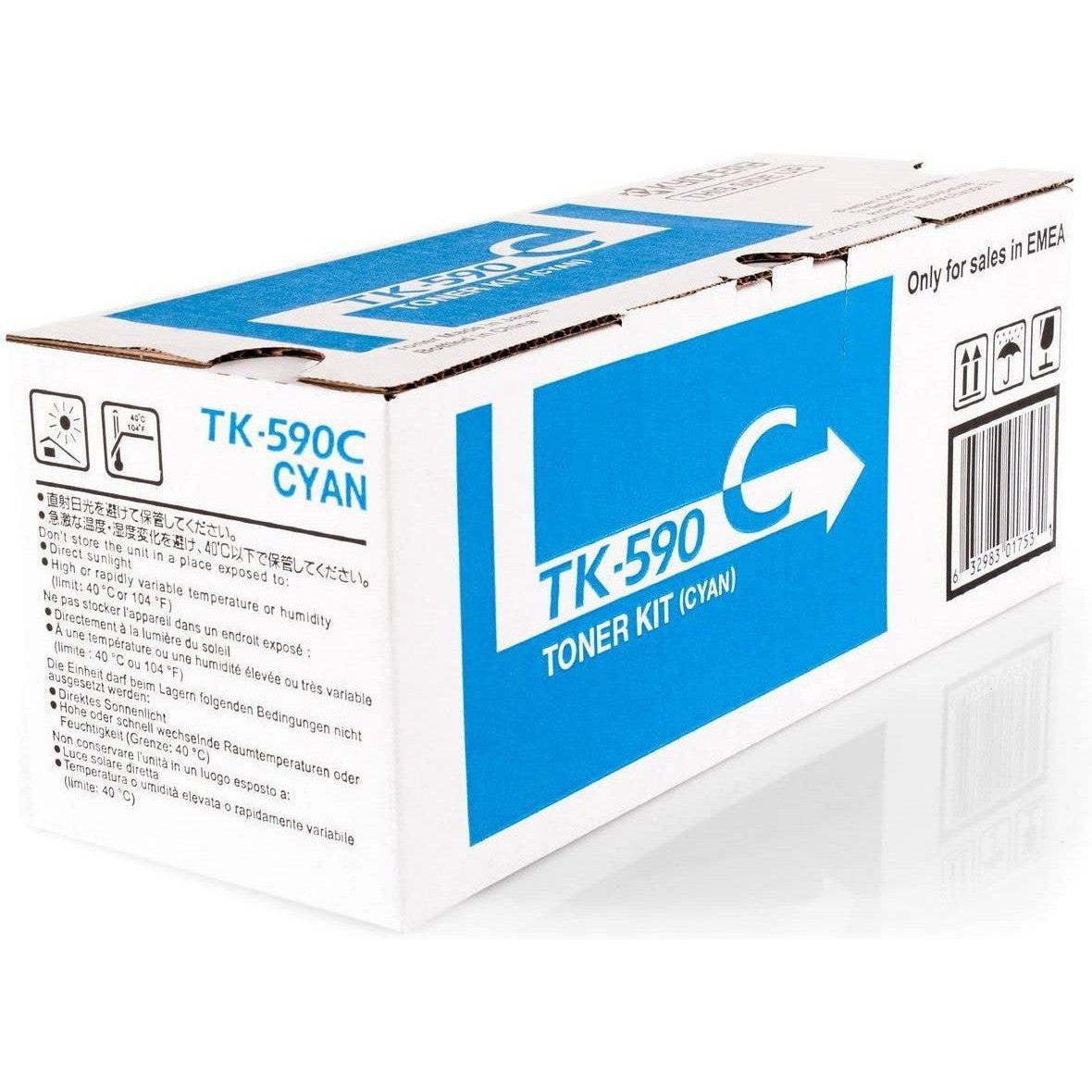 Kyocera Toner Cyan Cartridge Tk 590C-Inks And Toners-Kyocera-Star Light Kuwait