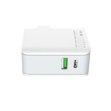 LDNIO A4403C Dual USB Ports Fast Wall Charger - 30W / USB-A / Type-C / White