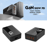 شاحن سطح المكتب LDNIO A4809C GaN - 100 واط / 4 منافذ