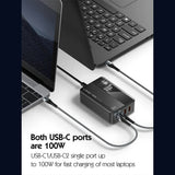 شاحن سطح المكتب LDNIO A4809C GaN - 100 واط / 4 منافذ