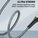 LDNIO LC112 Fast Charging Data Cable - 30W / 2 Meter / Type-C / Lightning / Black