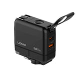 LDNIO Q2618 GaN Fast Wall Charger - 65W / USB-A / Type-C / Black