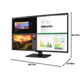 شاشة ألعاب LG مقاس 42.5 بوصة بتقنية IPS، معدل تحديث 60 هرتز، زمن استجابة 8 مللي ثانية، دقة UHD 4K
