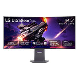 شاشة ألعاب منحنية من إل جي ألترا جير 45GS95QE-B مقاس 45 بوصة، بدقة UWQHD OLED، ومعدل تحديث 240 هرتز، وزمن استجابة 0.03 مللي ثانية، ومنفذ HDMI 2.1