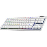 Logitech G PRO X TKL LIGHTSPEED Wireless Gaming Keyboard, GX Brown Tactile, White