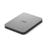 محرك أقراص LaCie المحمول - 5 تيرابايت / USB 3.2 الجيل الأول / النوع C / فضي تيتانيوم / قرص صلب خارجي