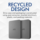 محرك أقراص LaCie المحمول الآمن - سعة 4 تيرابايت / سرعة نقل بيانات 5.0 جيجابت في الثانية / منفذ USB 3.2 من الجيل الأول / من النوع C / رمادي فلكي / قرص صلب خارجي