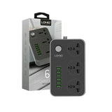 Ldnio SC3604 Extension Sockets - 3 Way / 2 Meters / 6x USB Ports / Grey Color
