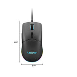ماوس الألعاب لينوفو M210 RGB - 800 نقطة في البوصة / USB A / أسود - ماوس