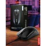 Lenovo M300s RGB Gaming Mouse Ultra Lightweight, Symmetrical Design, 6 Programmable Buttons, 16.8m RGB Logo, Upto 8000 DPI - Black
