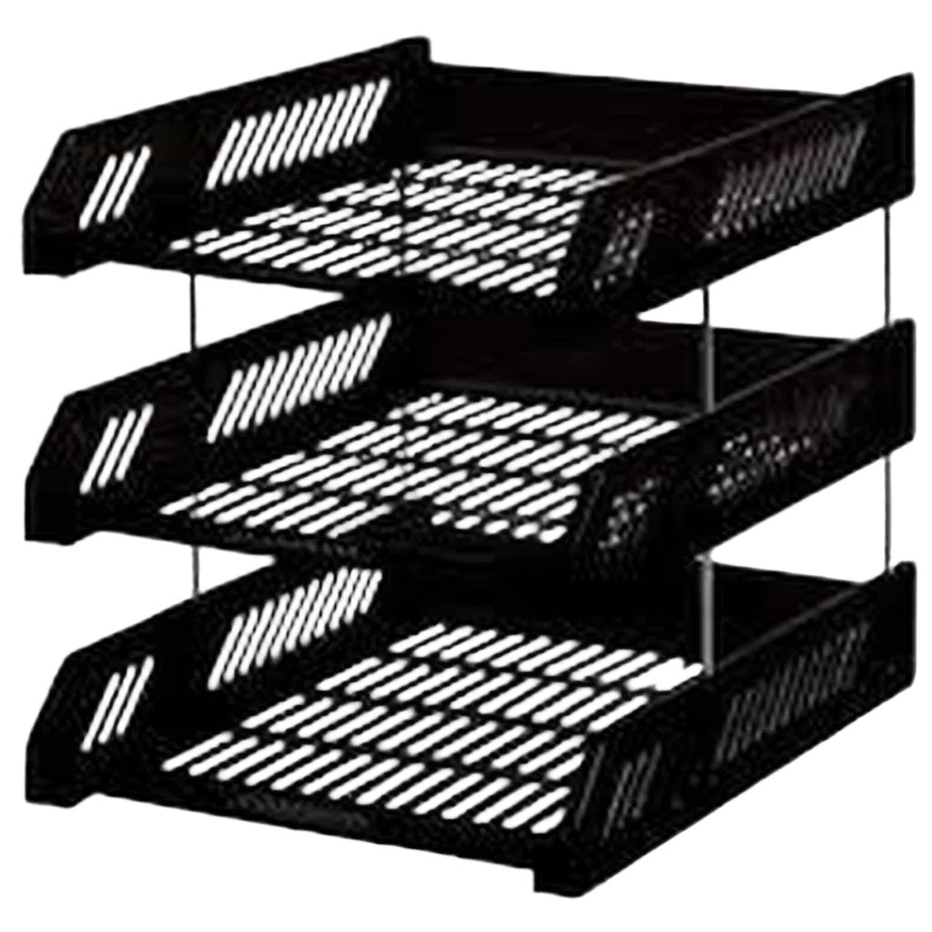 Letter Tray Plastic 3 Tier-Accessories And Organizers-Other-Star Light Kuwait