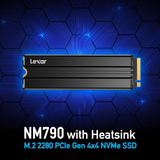 Lexar 2TB NM790 with Heatsink M.2 NVMe SSD 2280 PCIe Gen 4×4 PS5, 7400MB/s