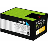 Lexmark 808Sc Cyan Toner Cartridge-Inks And Toners-Lexmark-Star Light Kuwait