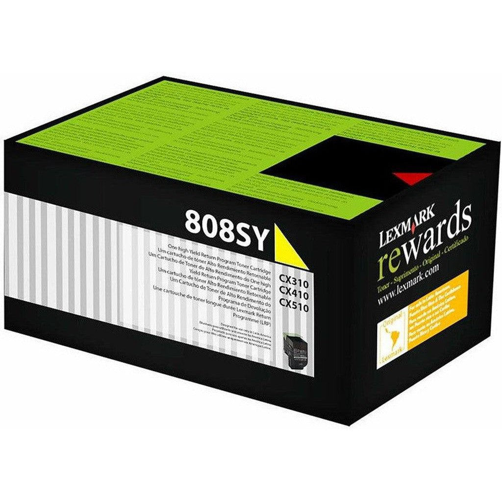 Lexmark 808Sy Yellow Toner Cartridge-Inks And Toners-Lexmark-Star Light Kuwait