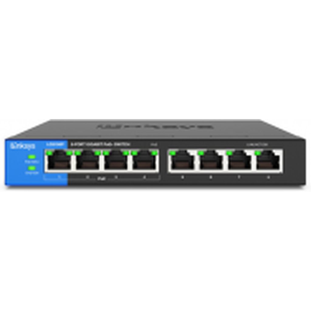 Linksys 8-Port Unmanaged Gigabit Switch With 4 Poe+ Ports (Lgs108P)-Linksys Poe Switches-Linksys-Star Light Kuwait
