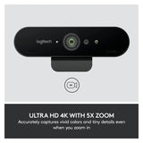 كاميرا ويب لوجيتك بريو ستريم 4K برو - 4K / 1080p / USB 2.0 / أسود