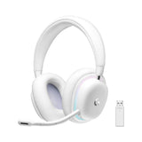 Logitech G735 LIGHTSPEED Wireless/Bluetooth/Wired Gaming Headset With detachable Mic, 16 Hours Battery 20 Meters Range - Off White