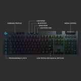 لوحة مفاتيح الألعاب الميكانيكية Logitech G915 LIGHTSPEED - لاسلكية / بإضاءة RGB / صوت نقر