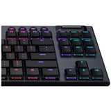 لوحة مفاتيح الألعاب الميكانيكية اللاسلكية Logitech G915 TKL Tenkeylees Light Speed RGB / Clicky - أسود