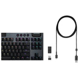 لوحة مفاتيح الألعاب الميكانيكية اللاسلكية Logitech G915 TKL Tenkeylees Light Speed RGB / Clicky - أسود