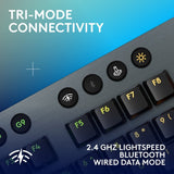 لوحة مفاتيح الألعاب الميكانيكية اللاسلكية Logitech G915 X – Tactile – LIGHTSPEED RGB RGB. أسود