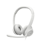 سماعة رأس لوجيتك H390 USB - أبيض