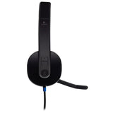 سماعة رأس سلكية لوجيتك H540 بمنفذ USB - سلكية / USB / ستيريو / أسود