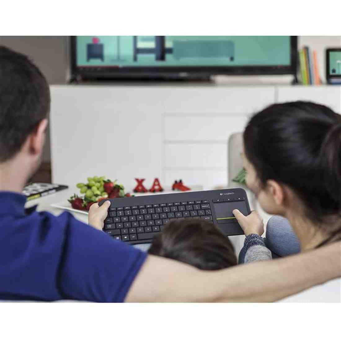 Logitech K400 Plus Wireless Keyboard With Touchpad-Keyboard-Logitech-Star Light Kuwait