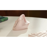Logitech Lift Vertical Ergonomic Bluetooth/Wireless Mouse, Up to 2 Years Battery Life, For PC & Mac - Pink