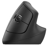 Logitech Lift Vertical Ergonomic Bluetooth/Wireless Mouse, Up to 2 Years Battery Life, For PC & Mac - Graphite