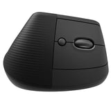 Logitech Lift Vertical Ergonomic Bluetooth/Wireless Mouse, Up to 2 Years Battery Life, For PC & Mac - Graphite