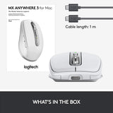 ماوس بلوتوث Logitech MX Anywhere 3s - رمادي فاتح