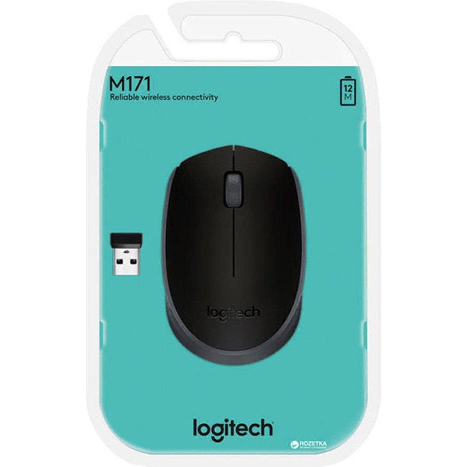 Logitech Mouse M171 Wireless Nano - Black/Red/Blue-Mouse-Logitech-Star Light Kuwait