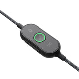 سماعة رأس Logitech Zone السلكية للفرق USB مزودة بمحركات صوتية ممتازة وتقنية متطورة لإلغاء الضوضاء - رمادي