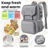 MATEIN Backpack Lunch Bag for Women Water Resistant Travel Computer Bag Built In Lunch Box