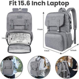 MATEIN Backpack Lunch Bag for Women Water Resistant Travel Computer Bag Built In Lunch Box