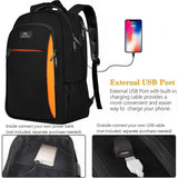 MATEIN Travel Laptop Backpack Work Bag Lightweight Laptop Bag with USB Charging Port Anti Theft Business Backpack