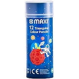 MAXI 12COL. PENCIL ROUND TIN SHORT