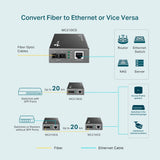 محول وسائط جيجابت أحادي الوضع من تي بي-لينك (MC210CS) - UPC / LAN