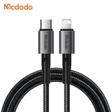 MCDODO Type-C to Lightning Cable – Prism Series, 1.8M, Fast Charging - Black