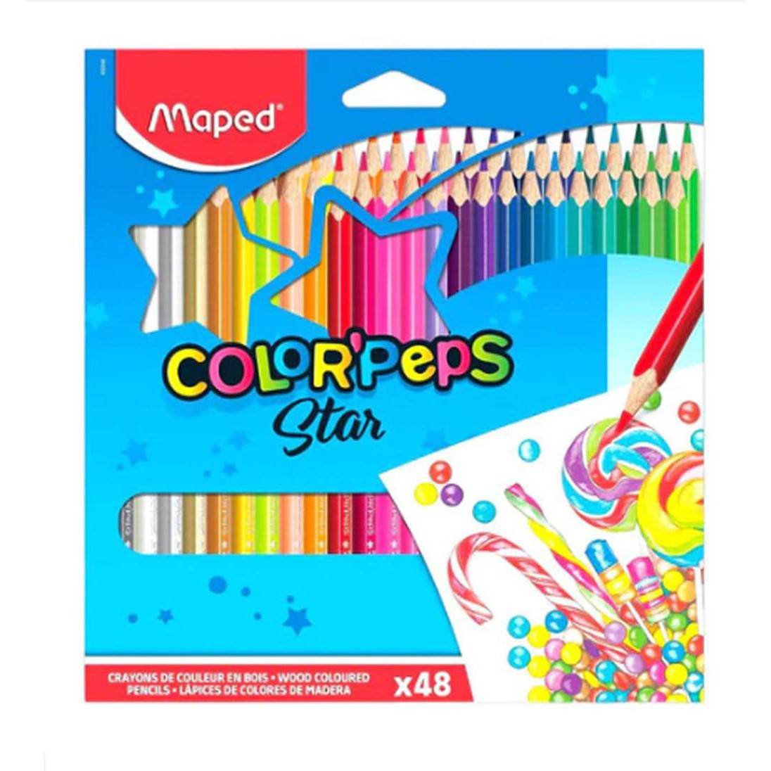 Maped Colored Pencils 48 Color-Pencils-Maped-Star Light Kuwait