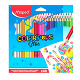 Maped Colored Pencils 48 Color-Pencils-Maped-Star Light Kuwait