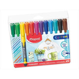 Maped Custom Permanent Marker 12 Colors-Pens-Maped-Star Light Kuwait