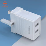 Mcdodo CH-572 Dual USB Charger (UK) + Lightning Data Cable / Travel Set