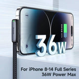 Mcdodo Fast Charging Data Cable - Type-C / Lightning / 36W / 1.2 Meter / Black