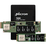 محرك أقراص الحالة الصلبة Micron MTFDKCC7T6TFR-1BC15ABYYR 7450PRO بسعة 7.68 تيرابايت، منفذ PCI Express 4.0x4، مقاس 2.5 بوصة
