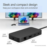 Microsoft Surface USB4 Dock - USB Type-C / USB-A 3.2 Gen 2 / HDMI 2.1 / Gigabit Ethernet - Black