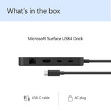 Microsoft Surface USB4 Dock - USB Type-C / USB-A 3.2 Gen 2 / HDMI 2.1 / Gigabit Ethernet - Black
