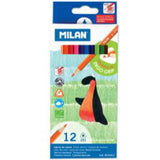 Milan Box Of 12 Triangular Colour Pencils 0722312-Pencils-Milan-Star Light Kuwait