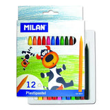 Milan Box of 12 Plastipastel Crayons 80013